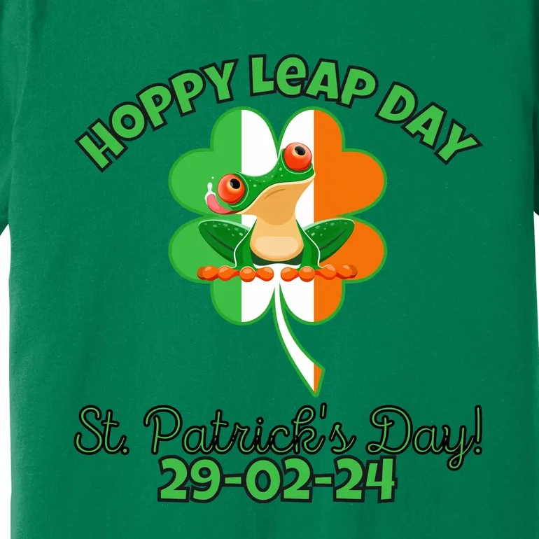 Hoppy Leap Day February 29 Frog St Patricks Day Premium T-Shirt