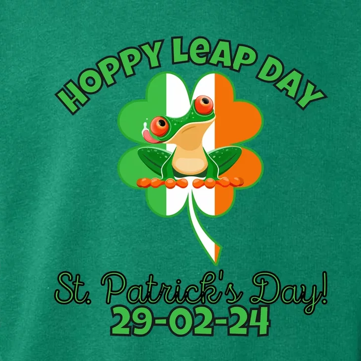 Hoppy Leap Day February 29 Frog St Patricks Day Toddler Hoodie