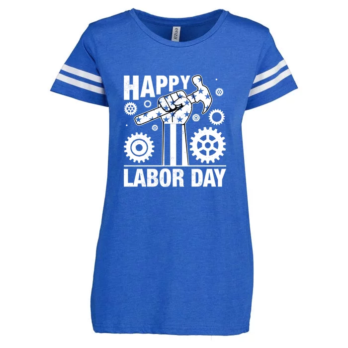 Happy Labor Day Gift Enza Ladies Jersey Football T-Shirt