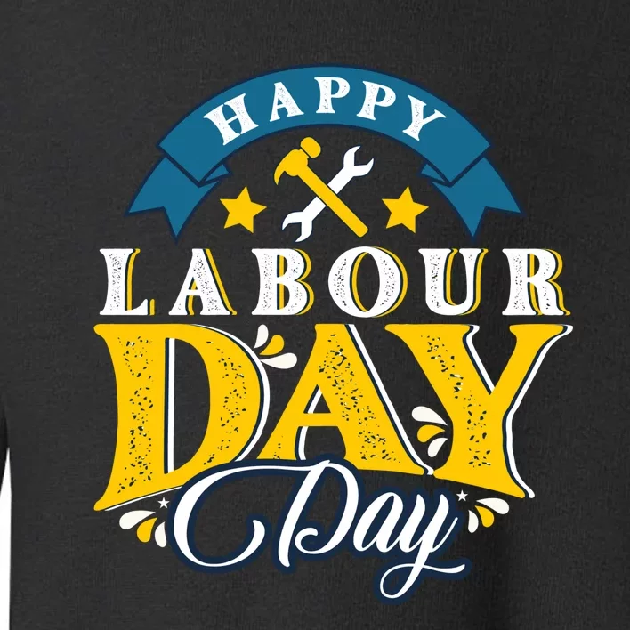 Happy Labor Day Celebration Graphic Toddler Sweatshirt