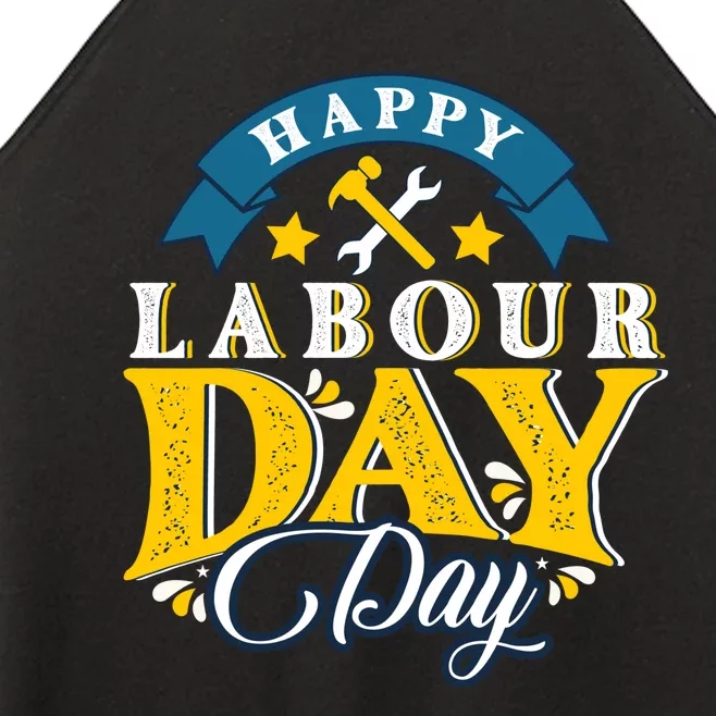 Happy Labor Day Celebration Graphic Women’s Perfect Tri Rocker Tank