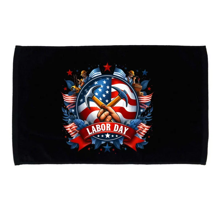 Happy Labor Day Patriot Happy Labor Day Microfiber Hand Towel