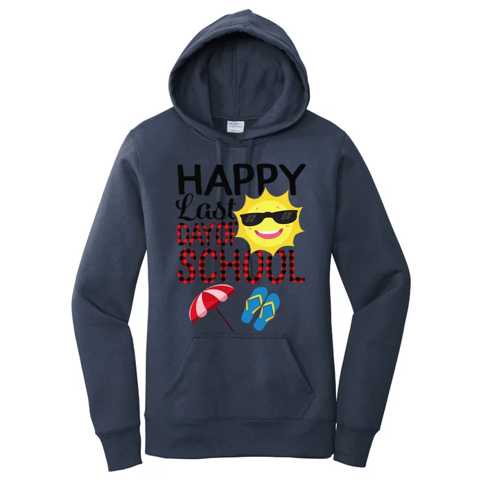 Happy Last Day Of School Teacher Student Beach Sunglasses Women's Pullover Hoodie