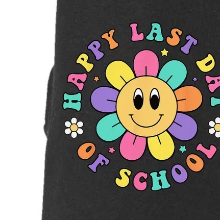 Happy Last Day Of School Hello Summer Teacher Student Doggie 3-End Fleece Hoodie