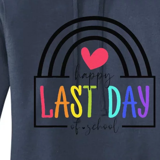 Happy Last Day Of School Teacher Student GraduationCute Love Women's Pullover Hoodie