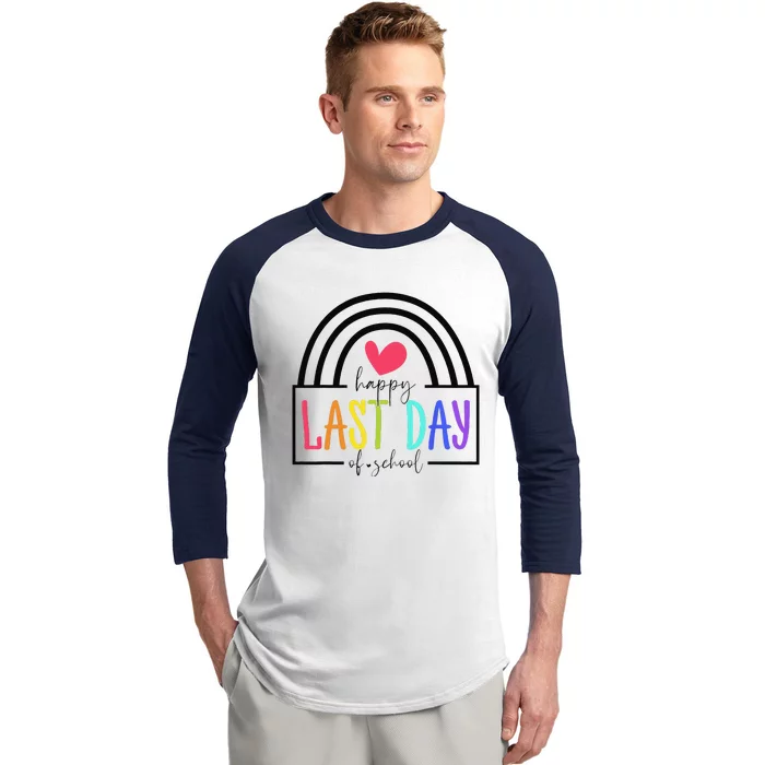 Happy Last Day Of School Teacher Student GraduationCute Love Baseball Sleeve Shirt