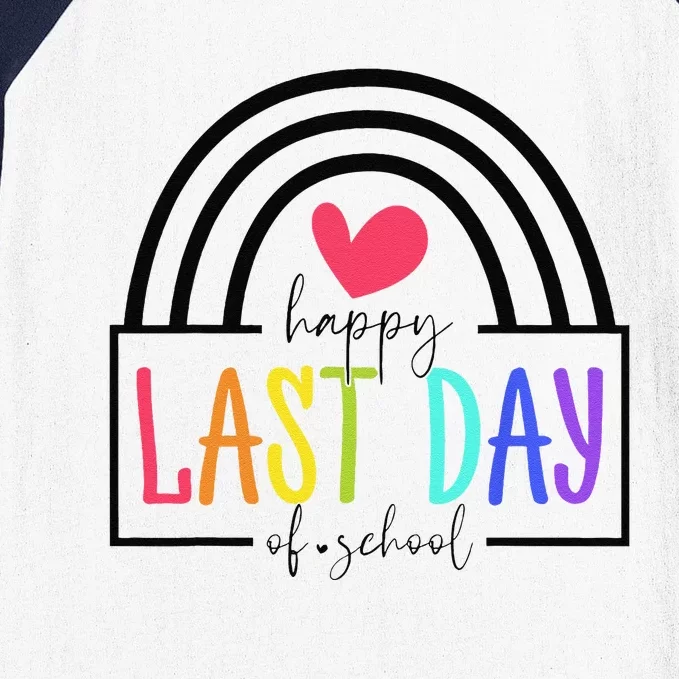 Happy Last Day Of School Teacher Student GraduationCute Love Baseball Sleeve Shirt