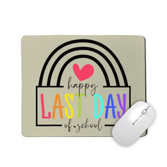 Happy Last Day Of School Teacher Student GraduationCute Love Mousepad