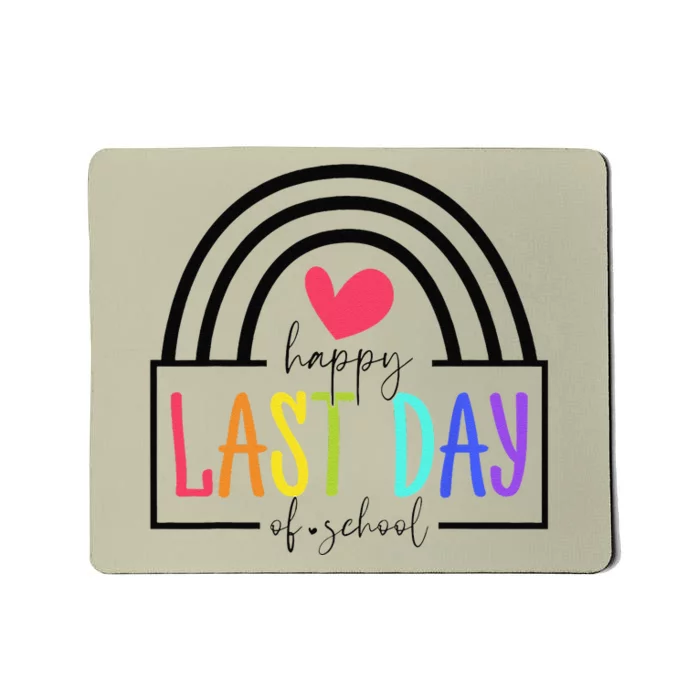 Happy Last Day Of School Teacher Student GraduationCute Love Mousepad