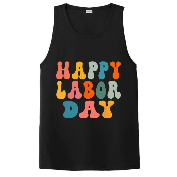 Happy Labor Day Rainbow Labor Day Performance Tank