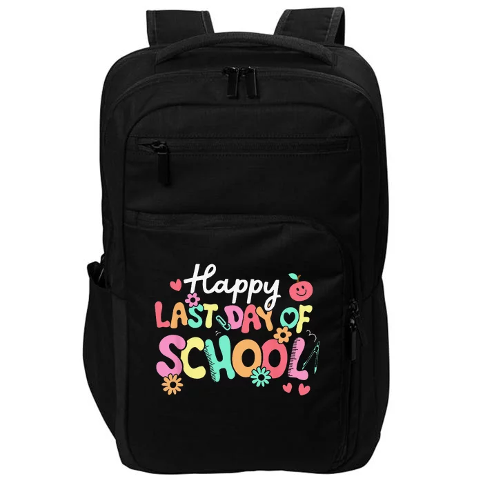 Happy Last Day Of School Teacher Student Graduation Impact Tech Backpack