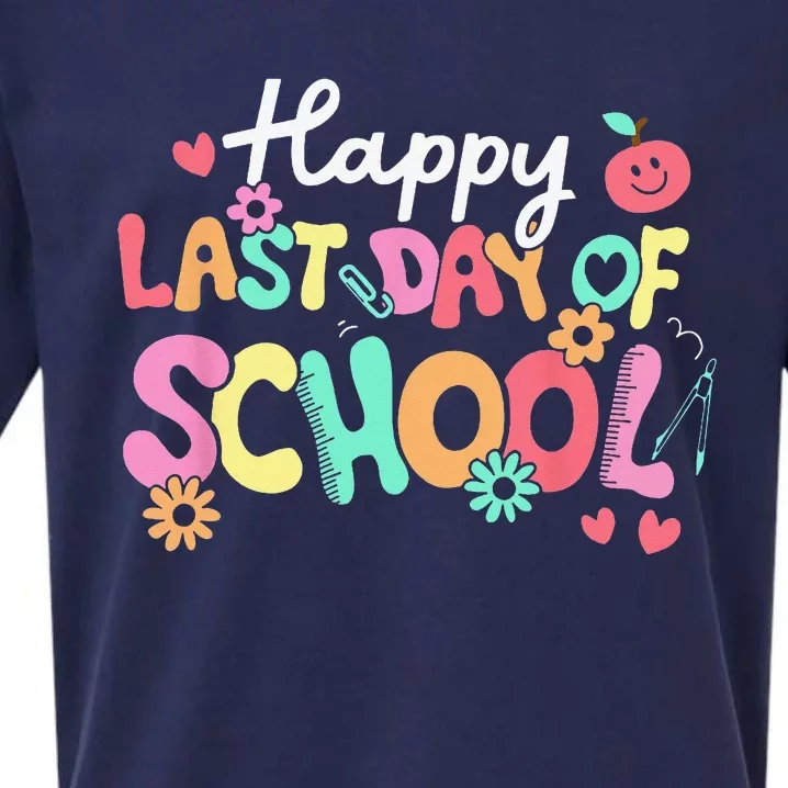 Happy Last Day Of School Teacher Student Graduation Sueded Cloud Jersey T-Shirt