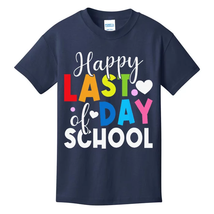 Happy Last Day Of School Teacher Student GraduationFunny Gift Kids T-Shirt