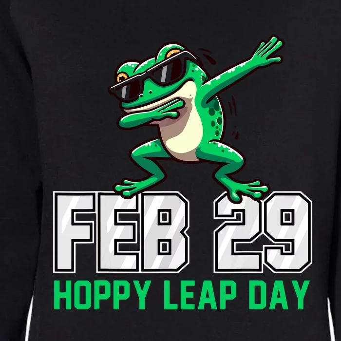 Hoppy Leap Day Frog Funny Leap Year Leapling Humor Pun Womens California Wash Sweatshirt