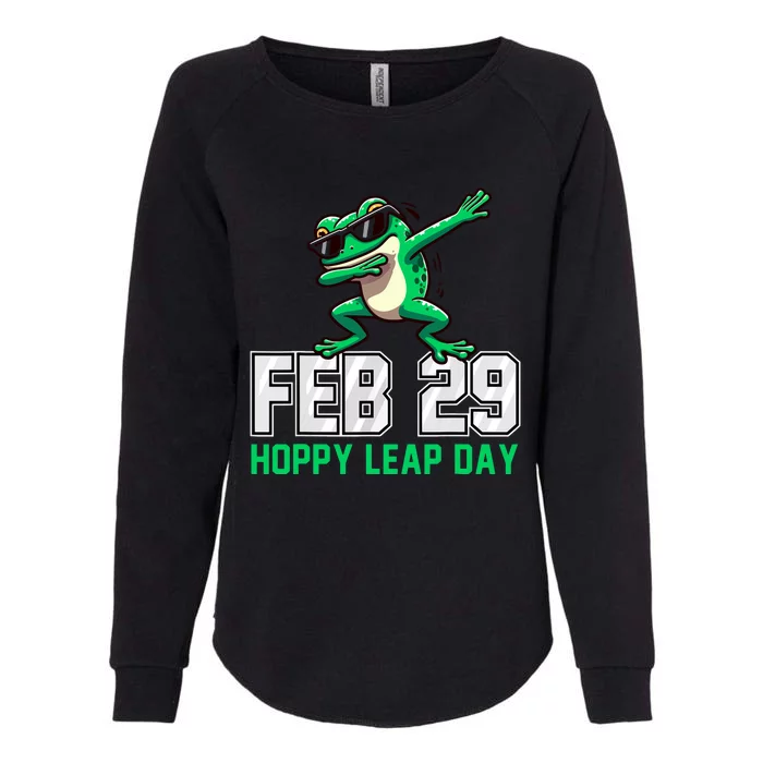 Hoppy Leap Day Frog Funny Leap Year Leapling Humor Pun Womens California Wash Sweatshirt