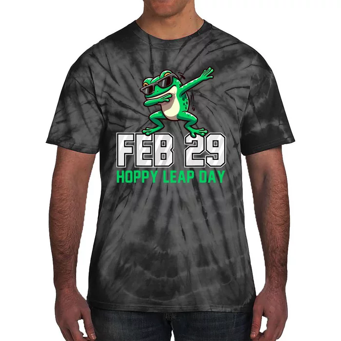 Hoppy Leap Day Frog Funny Leap Year Leapling Humor Pun Tie-Dye T-Shirt