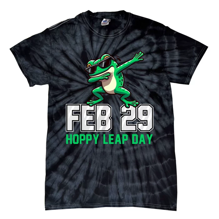 Hoppy Leap Day Frog Funny Leap Year Leapling Humor Pun Tie-Dye T-Shirt