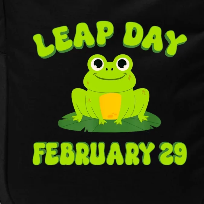 Happy Leap Day Year 2024 February 29th Funny Frog Lovers Impact Tech Backpack