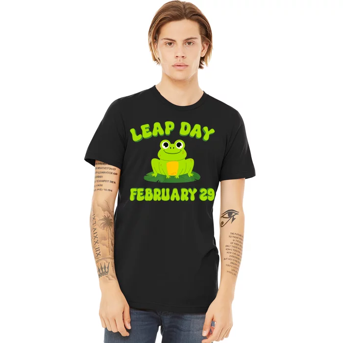 Happy Leap Day Year 2024 February 29th Funny Frog Lovers Premium T-Shirt