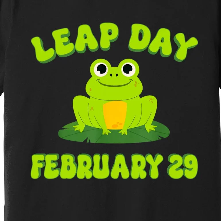 Happy Leap Day Year 2024 February 29th Funny Frog Lovers Premium T-Shirt