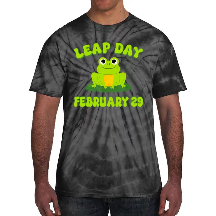 Happy Leap Day Year 2024 February 29th Funny Frog Lovers Tie-Dye T-Shirt