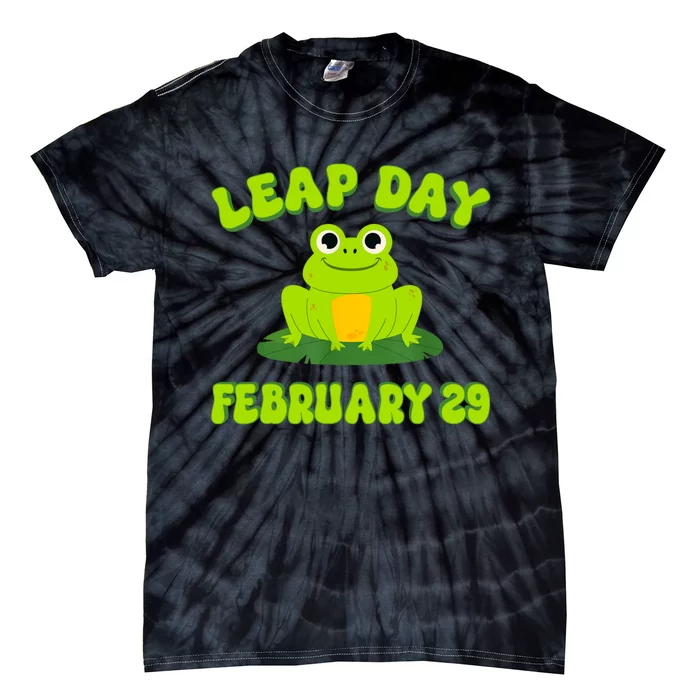 Happy Leap Day Year 2024 February 29th Funny Frog Lovers Tie-Dye T-Shirt