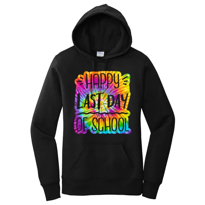 Happy Last Day Of School Rainbow Dye Women's Pullover Hoodie