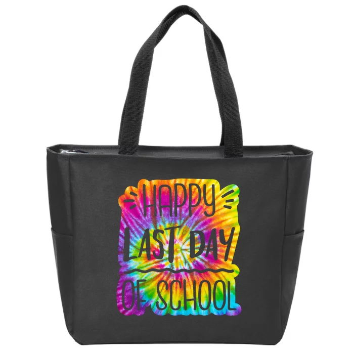 Happy Last Day Of School Rainbow Dye Zip Tote Bag