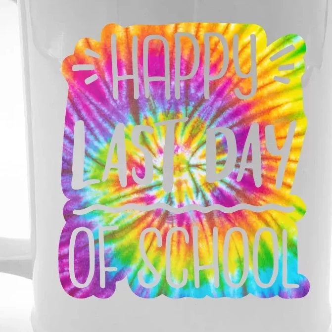 Happy Last Day Of School Rainbow Dye Front & Back Beer Stein