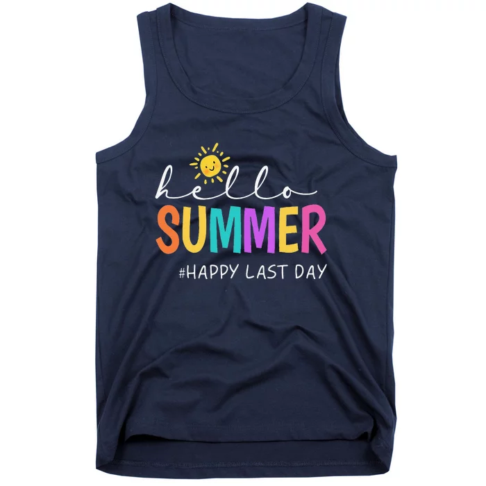 Happy Last Day Of School Teacher Student Hello Summer Gifts Tank Top