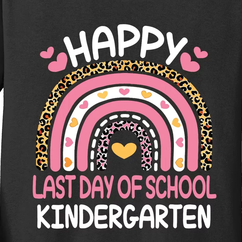 Happy Last Day Of Kindergarten Teacher Student Graduation Kids Long Sleeve Shirt