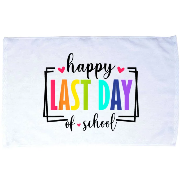 Happy Last Day Of School Teacher Student Graduation Microfiber Hand Towel