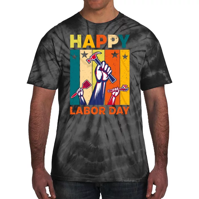 Happy Labor Day Design Tie-Dye T-Shirt