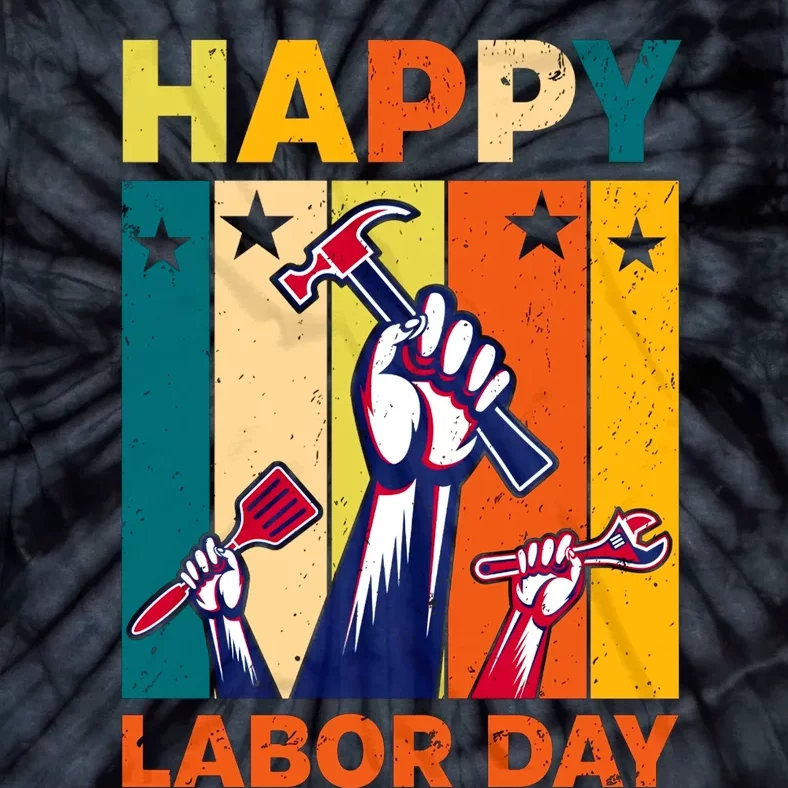 Happy Labor Day Design Tie-Dye T-Shirt