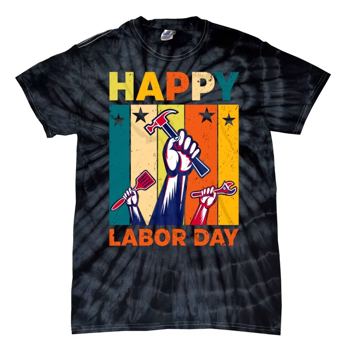 Happy Labor Day Design Tie-Dye T-Shirt