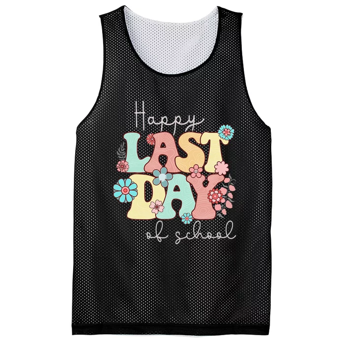 Happy Last Day of School Teacher Student Graduation Mesh Reversible Basketball Jersey Tank