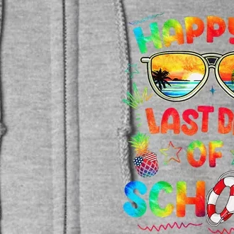 Happy Last Day Of School Teachers End Of Year Students Gift Full Zip Hoodie