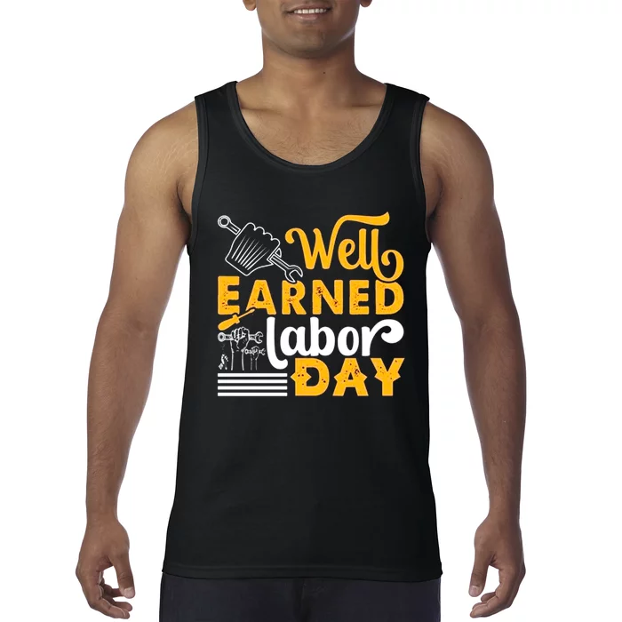 Happy Labor Day Design Union Worker Tank Top