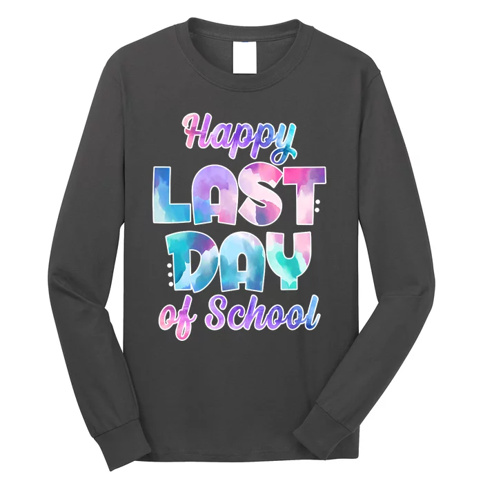 Happy Last Day Of School Colorful Long Sleeve Shirt