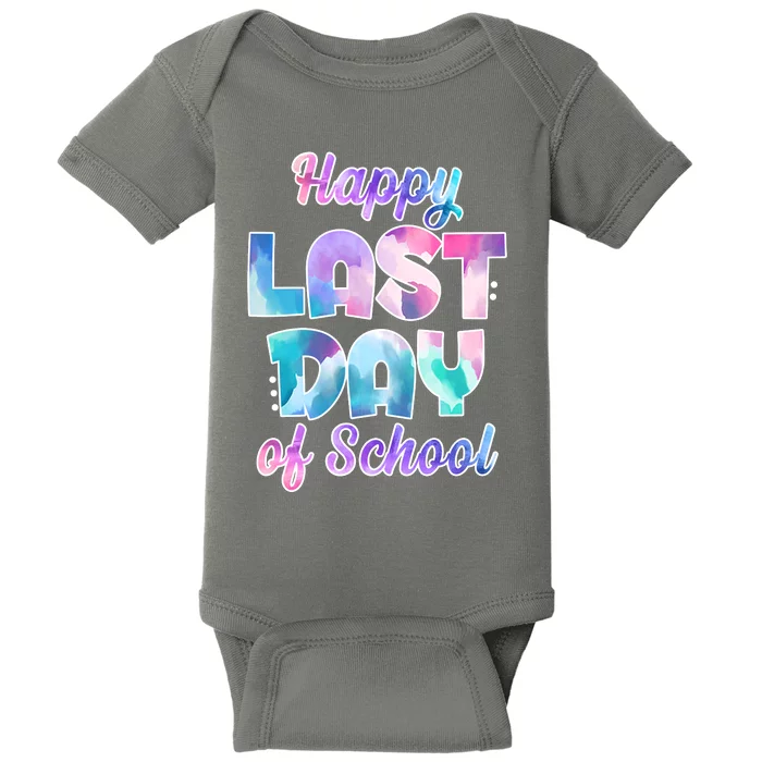 Happy Last Day Of School Colorful Baby Bodysuit