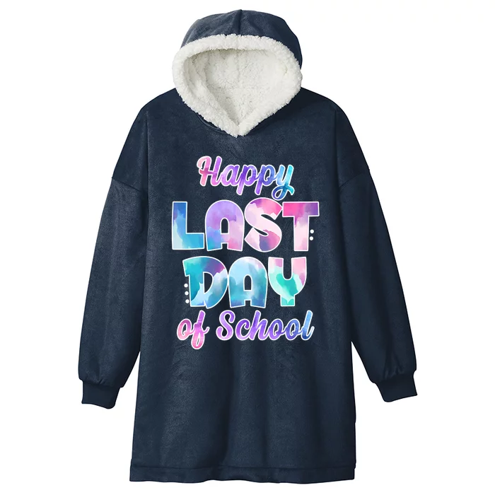 Happy Last Day Of School Colorful Hooded Wearable Blanket