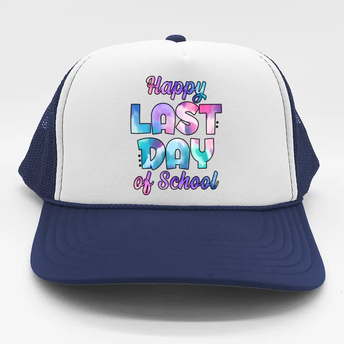 Happy Last Day Of School Colorful Trucker Hat