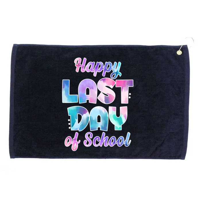 Happy Last Day Of School Colorful Grommeted Golf Towel