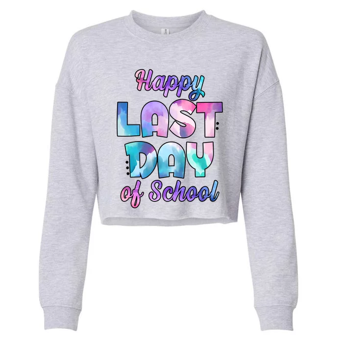 Happy Last Day Of School Colorful Cropped Pullover Crew