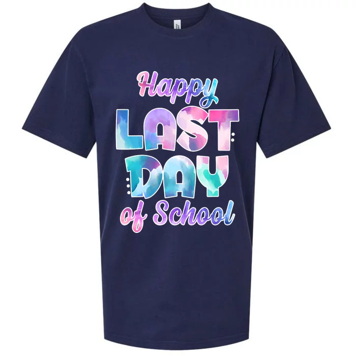 Happy Last Day Of School Colorful Sueded Cloud Jersey T-Shirt