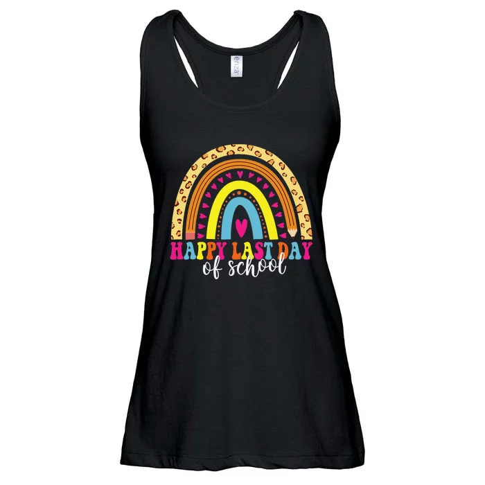 Happy Last Day of School Teacher Student Graduation Ladies Essential Flowy Tank