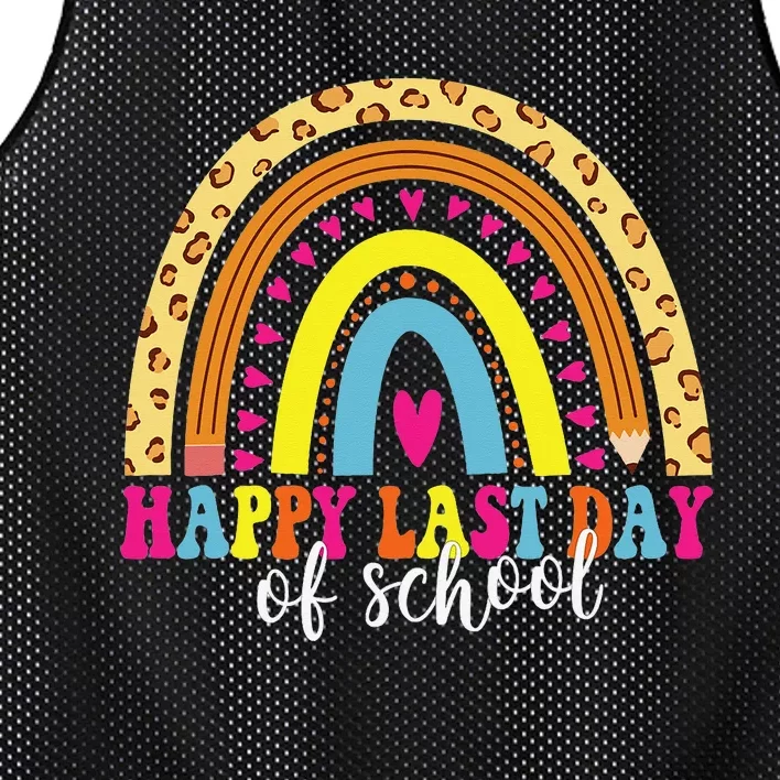 Happy Last Day of School Teacher Student Graduation Mesh Reversible Basketball Jersey Tank