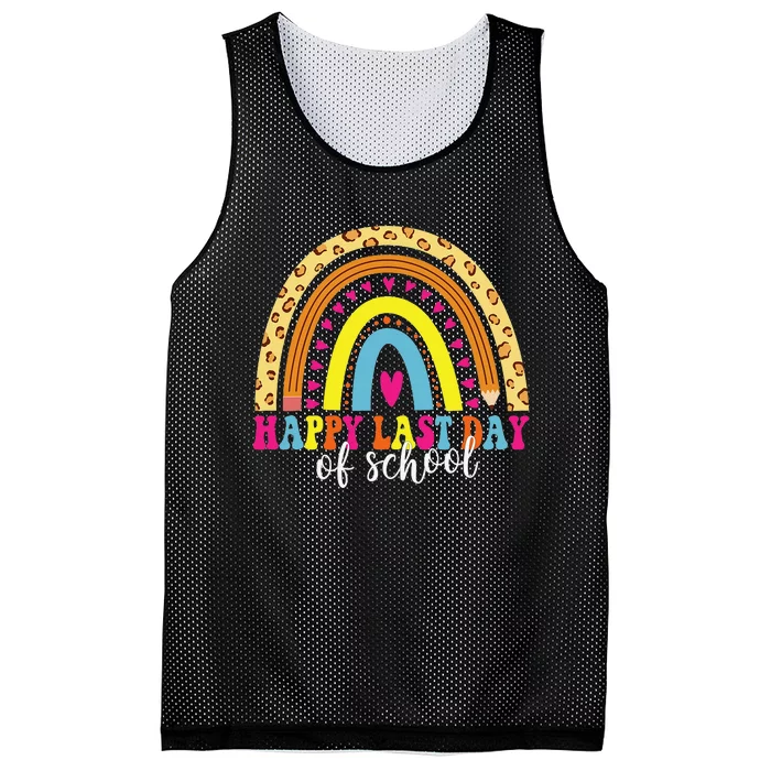 Happy Last Day of School Teacher Student Graduation Mesh Reversible Basketball Jersey Tank