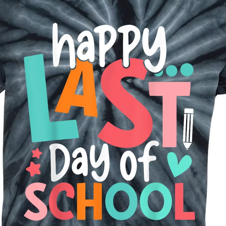 Happy Last Day Of School Teacher Student Graduation Kids Tie-Dye T-Shirt