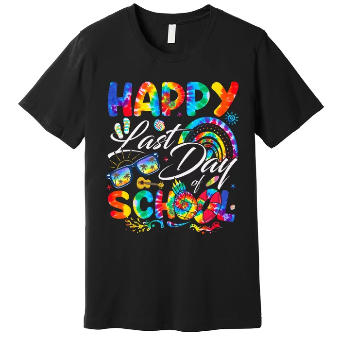 Happy Last Day Of School Teachers End Of Year Students Premium T-Shirt